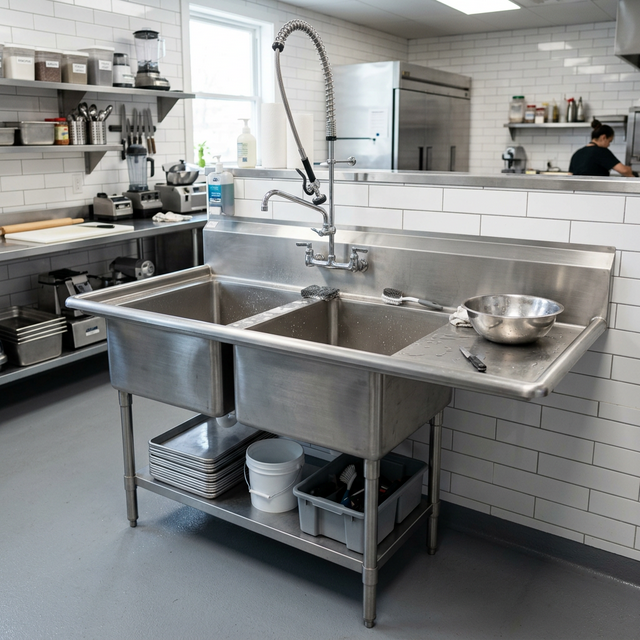 Meja Sink Cuci Piring Stainless